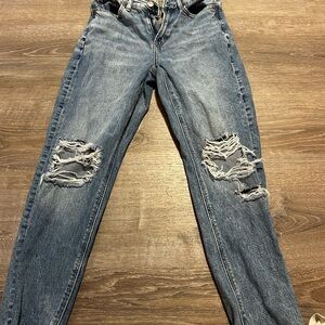 American Eagle Outfitters Ripped Blue Skinny Jeans